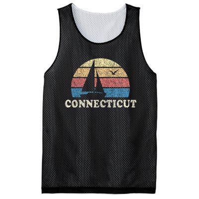 Connecticut Sailboat 70s Throwback Sunset Mesh Reversible Basketball Jersey Tank