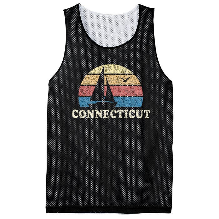 Connecticut Sailboat 70s Throwback Sunset Mesh Reversible Basketball Jersey Tank