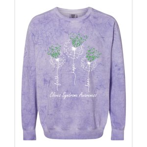 Cloves Syndrome Awareness Gift Faith Hope Love Dandelion Gift Colorblast Crewneck Sweatshirt