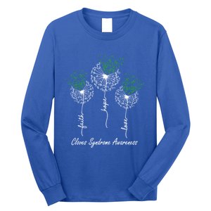 Cloves Syndrome Awareness Gift Faith Hope Love Dandelion Gift Long Sleeve Shirt