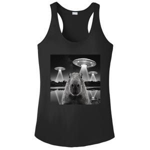 Capybara Selfie Alien Ufo Gifts Rodent Lover Ladies PosiCharge Competitor Racerback Tank