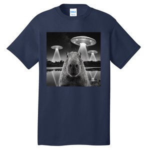 Capybara Selfie Alien Ufo Gifts Rodent Lover Tall T-Shirt