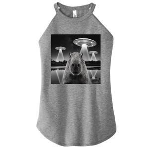 Capybara Selfie Alien Ufo Gifts Rodent Lover Women's Perfect Tri Rocker Tank