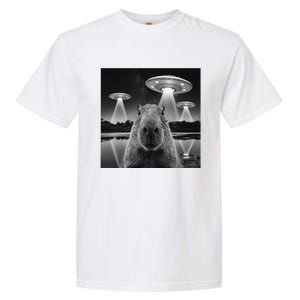 Capybara Selfie Alien Ufo Gifts Rodent Lover Garment-Dyed Heavyweight T-Shirt