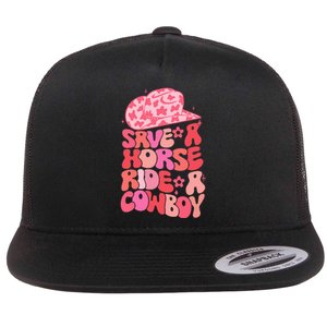 Cowgirl Save A Horse Ride A Cowboy Rodeo Western Country Flat Bill Trucker Hat