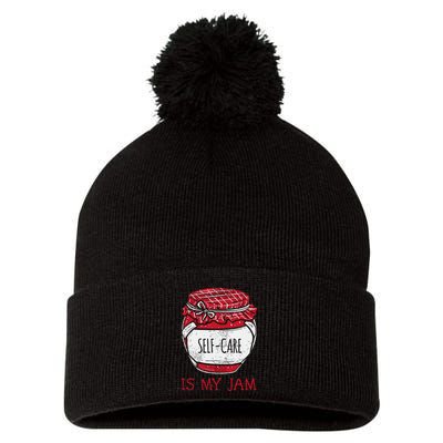 Cute Selfcare Awareness Support Pom Pom 12in Knit Beanie