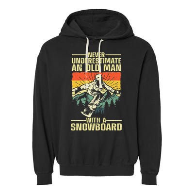 Cool Snowboard Art Skier Snowboarding Snowboarder Garment-Dyed Fleece Hoodie