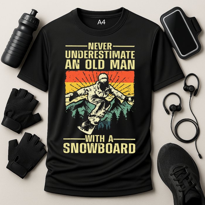 Cool Snowboard Art Skier Snowboarding Snowboarder Cooling Performance Crew T-Shirt
