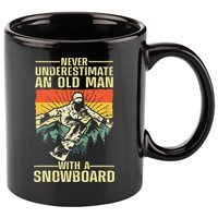 Cool Snowboard Art Skier Snowboarding Snowboarder 11oz C Handle Ceramic Mug