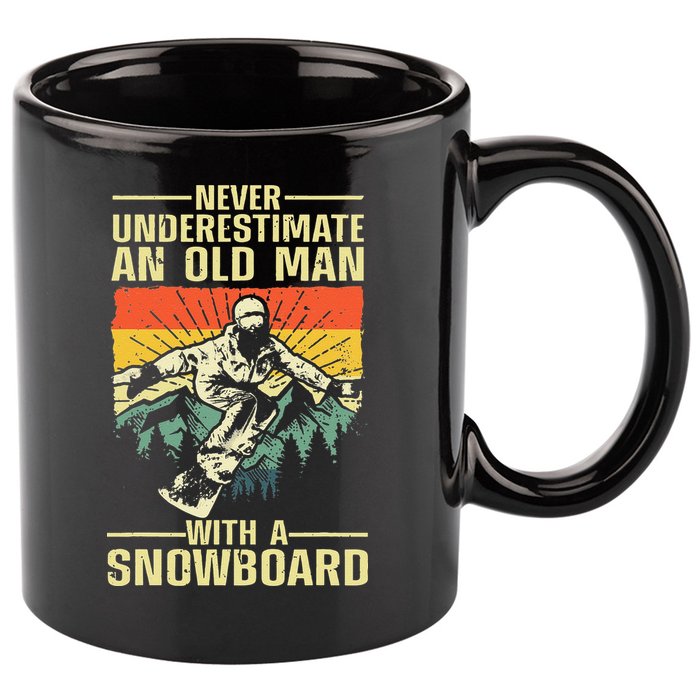 Cool Snowboard Art Skier Snowboarding Snowboarder 11oz C Handle Ceramic Mug