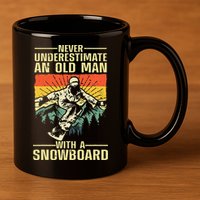 Cool Snowboard Art Skier Snowboarding Snowboarder 11oz C Handle Ceramic Mug