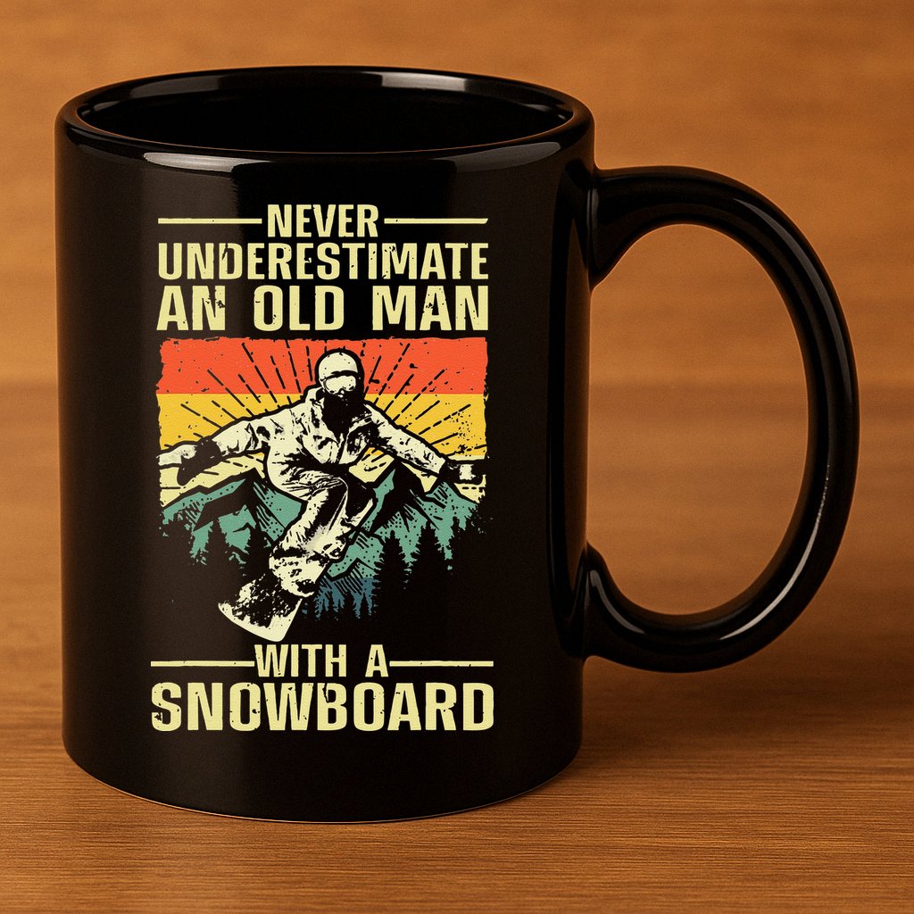 Cool Snowboard Art Skier Snowboarding Snowboarder 11oz C Handle Ceramic Mug