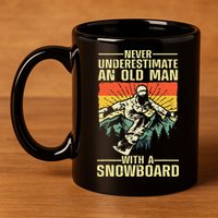 Cool Snowboard Art Skier Snowboarding Snowboarder 11oz C Handle Ceramic Mug