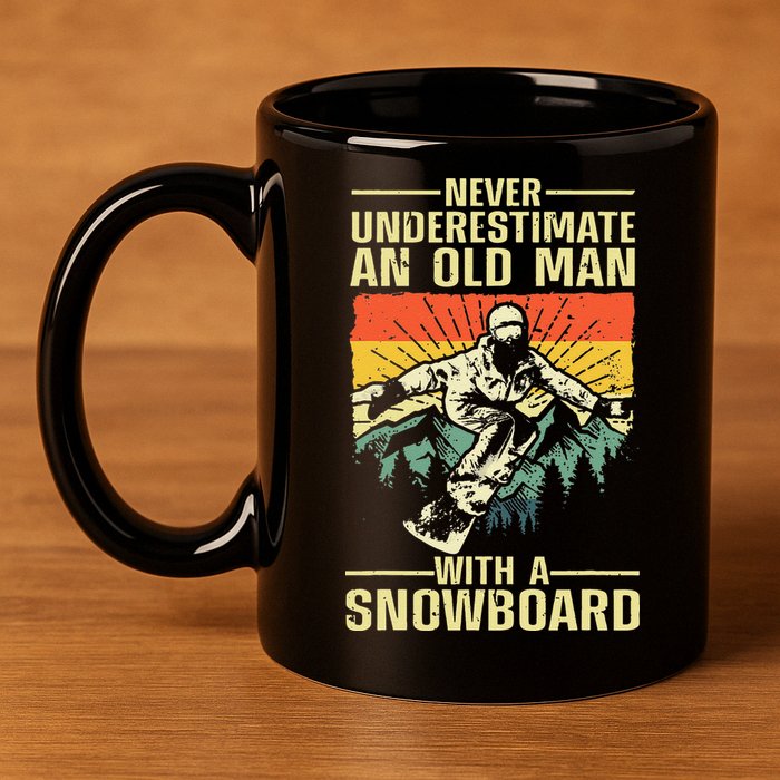 Cool Snowboard Art Skier Snowboarding Snowboarder 11oz C Handle Ceramic Mug