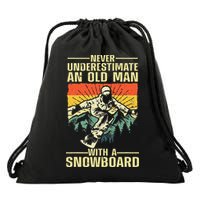 Cool Snowboard Art Skier Snowboarding Snowboarder Drawstring Bag