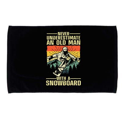 Cool Snowboard Art Skier Snowboarding Snowboarder Microfiber Hand Towel