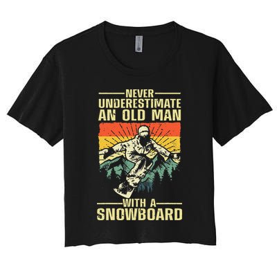 Cool Snowboard Art Skier Snowboarding Snowboarder Crop Top