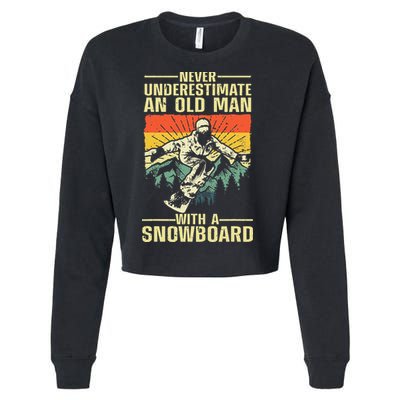 Cool Snowboard Art Skier Snowboarding Snowboarder Cropped Pullover Crew
