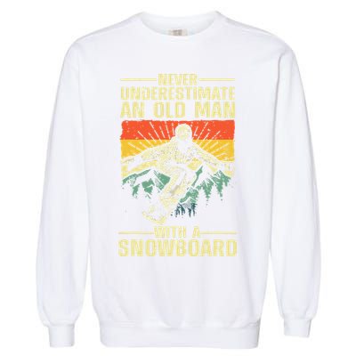 Cool Snowboard Art Skier Snowboarding Snowboarder Garment-Dyed Sweatshirt