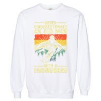 Cool Snowboard Art Skier Snowboarding Snowboarder Garment-Dyed Sweatshirt