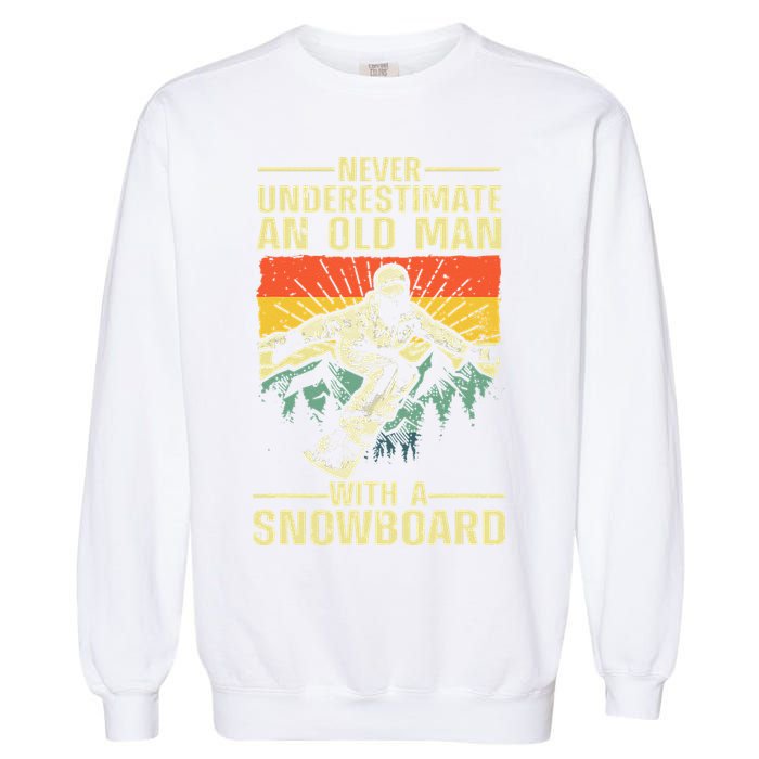 Cool Snowboard Art Skier Snowboarding Snowboarder Garment-Dyed Sweatshirt