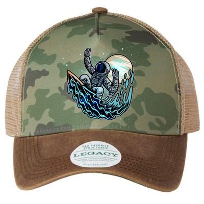Cool Space Astronaut Surfing the Galaxy Legacy Tie Dye Trucker Hat