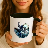 Cool Space Astronaut Surfing the Galaxy Mug