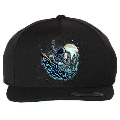 Cool Space Astronaut Surfing the Galaxy Wool Snapback Cap