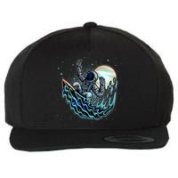 Cool Space Astronaut Surfing the Galaxy Wool Snapback Cap