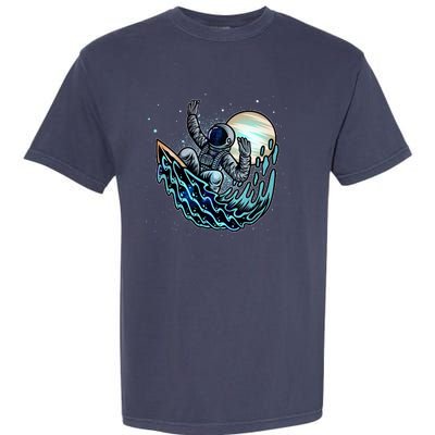 Cool Space Astronaut Surfing the Galaxy Garment-Dyed Heavyweight T-Shirt