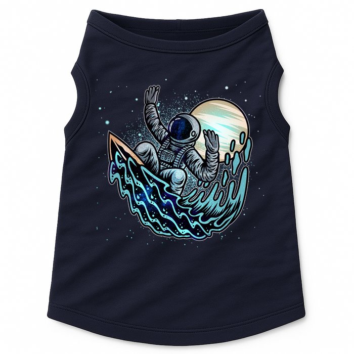Cool Space Astronaut Surfing the Galaxy Doggie Tank