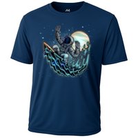 Cool Space Astronaut Surfing the Galaxy Performance Shirt