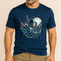 Cool Space Astronaut Surfing the Galaxy Performance Shirt