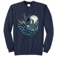Cool Space Astronaut Surfing the Galaxy Sweatshirt