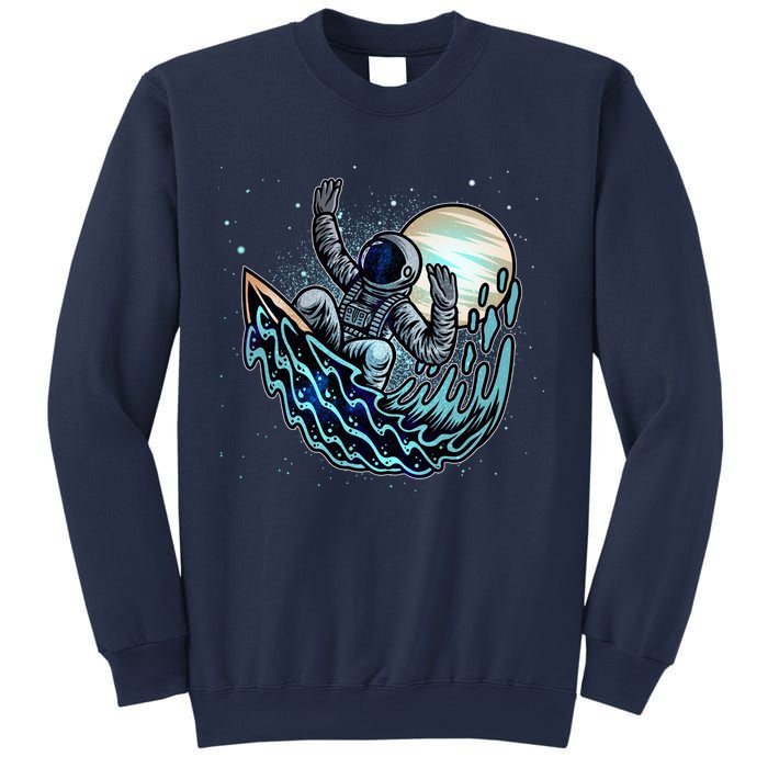 Cool Space Astronaut Surfing the Galaxy Sweatshirt