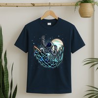 Cool Space Astronaut Surfing the Galaxy T-Shirt