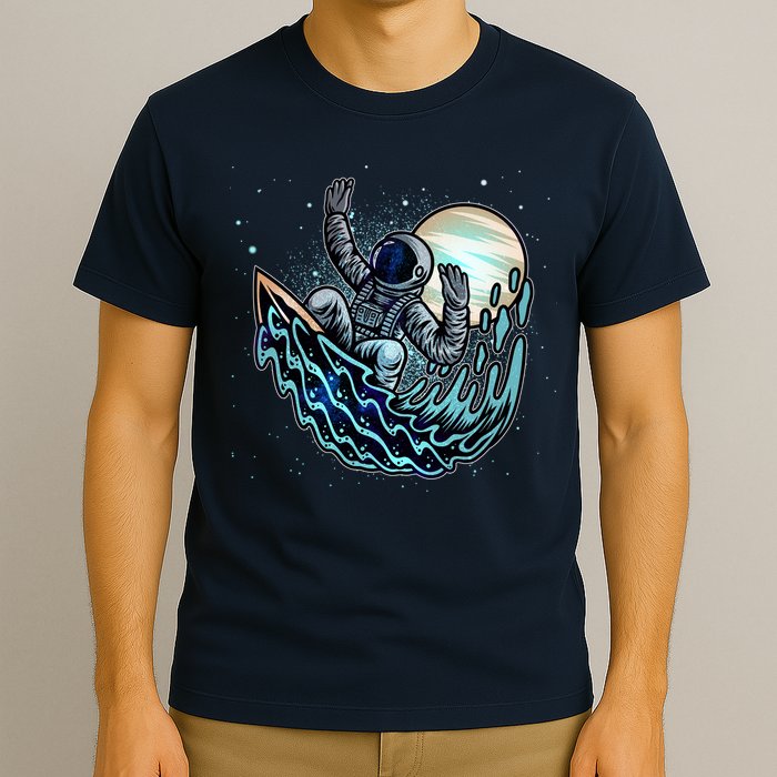 Cool Space Astronaut Surfing the Galaxy T-Shirt