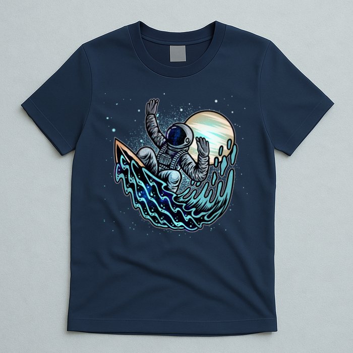 Cool Space Astronaut Surfing the Galaxy T-Shirt