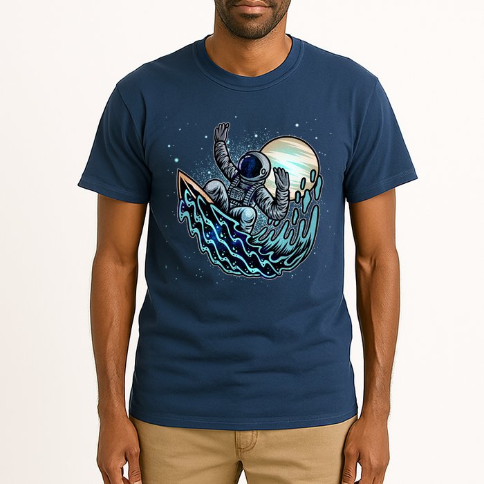 Cool Space Astronaut Surfing the Galaxy Tall T-Shirt