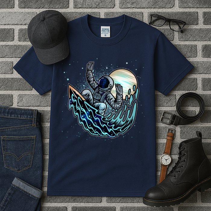 Cool Space Astronaut Surfing the Galaxy Tall T-Shirt