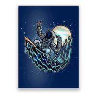 Cool Space Astronaut Surfing the Galaxy Poster