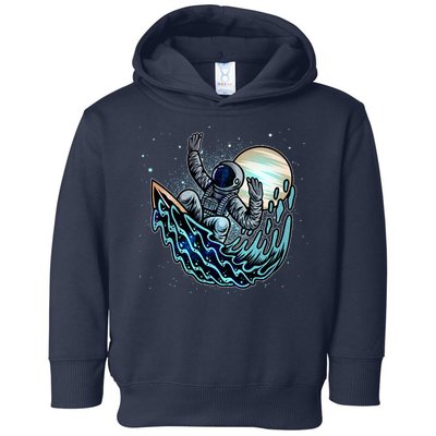 Cool Space Astronaut Surfing the Galaxy Toddler Hoodie