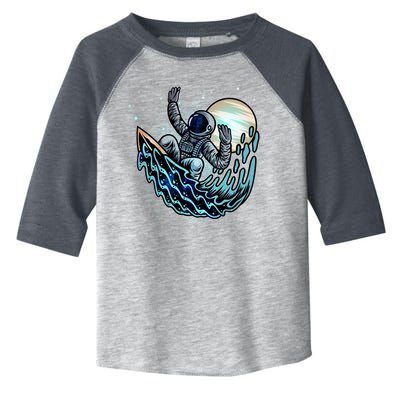 Cool Space Astronaut Surfing the Galaxy Toddler Fine Jersey T-Shirt