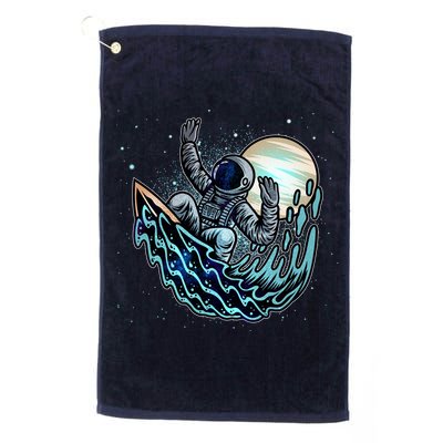 Cool Space Astronaut Surfing the Galaxy Golf Towel