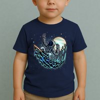 Cool Space Astronaut Surfing the Galaxy Toddler T-Shirt