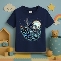 Cool Space Astronaut Surfing the Galaxy Toddler T-Shirt