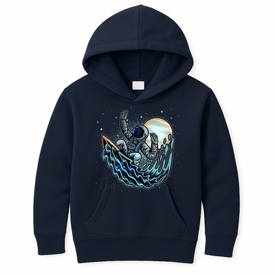 Cool Space Astronaut Surfing the Galaxy Kids Hoodie