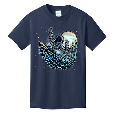 Cool Space Astronaut Surfing the Galaxy Kids T-Shirt