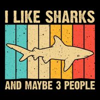 Cool Shark Art For Shark Related Shark Lover Full-Length Apron With Pockets