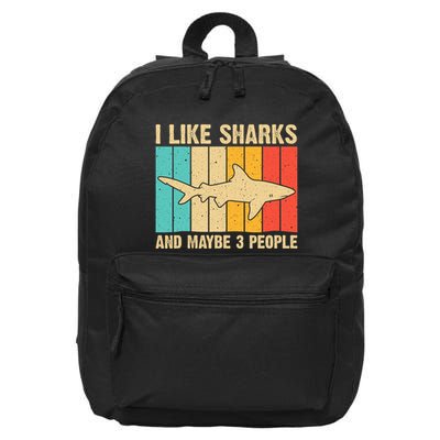 Cool Shark Art For Shark Related Shark Lover 16 in Basic Backpack